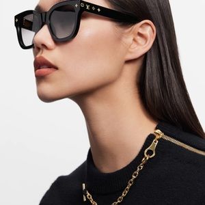 Louis Vuitton My Monogram Square Sunglass Z1523W 93L 53-19-143 W/ Box Black W2